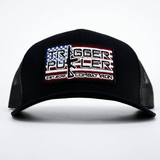 Trigger Puller American Flag Patch Mid-Profile Mesh Snapback Hat - One Revolver Surfboards