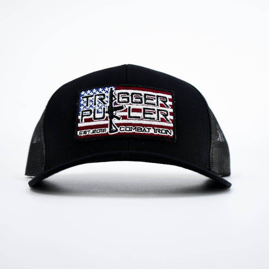 Trigger Puller American Flag Patch Mid-Profile Mesh Snapback Hat - One Revolver Surfboards