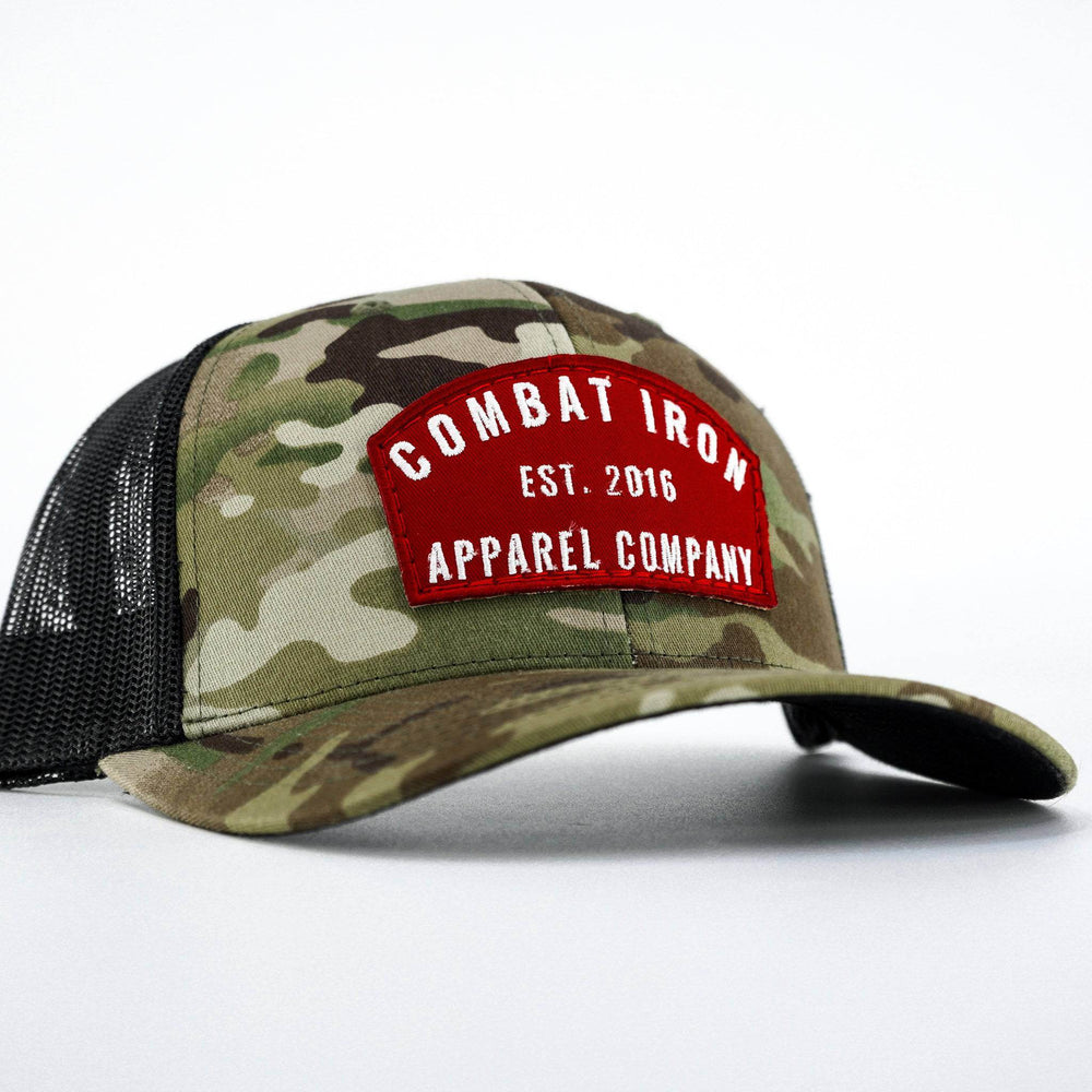 Arched Red Patch Mid-Profile Mesh Snapback Hat - One Revolver Surfboards