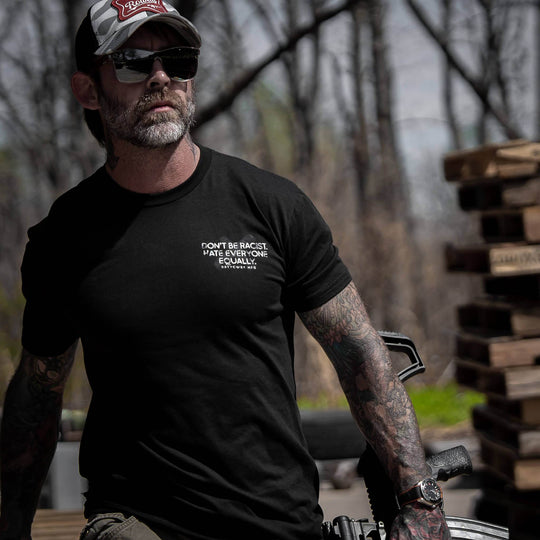 Don't Be Racist. Hate Everyone Equally Men's T-Shirt - One Revolver Surfboards