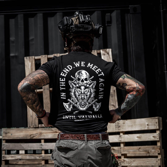 In the End, we meet Again | Unit Valhalla Men's T-Shirt - One Revolver Surfboards