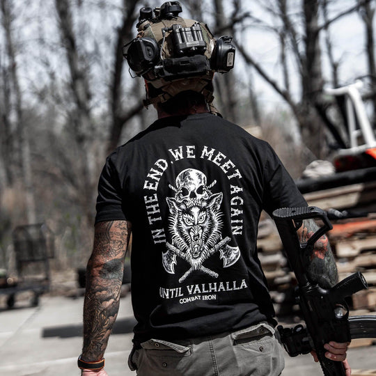 In the End, we meet Again | Unit Valhalla Men's T-Shirt - One Revolver Surfboards
