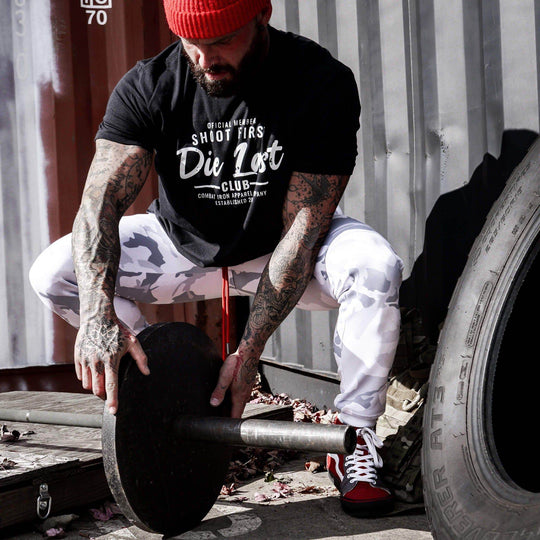 Shoot First. Die Last. Tactical Athlete Club Men's T-Shirt - One Revolver Surfboards