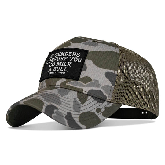 If Genders Confuse You, Go Milk A Bull Patch Snapback Hat - One Revolver Surfboards