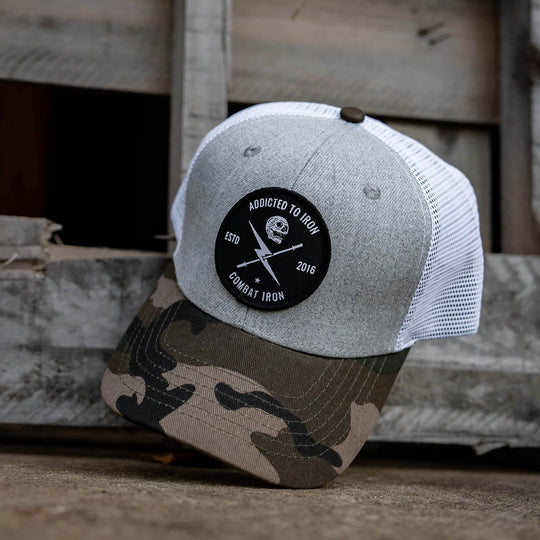 Addicted To Iron Patch Snapback Hat - One Revolver Surfboards