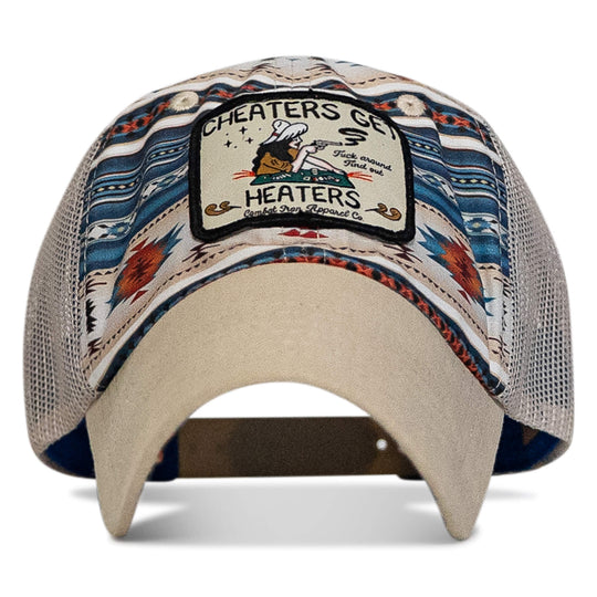 Cheaters Get Heaters Cowboy Patch Ripstop Mesh Snapback Hat