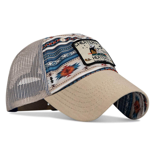 Cheaters Get Heaters Cowboy Patch Ripstop Mesh Snapback Hat - One Revolver Surfboards