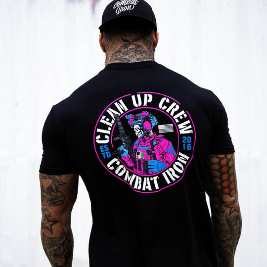 Clean up Crew Operator Skull Men's T-Shirt - One Revolver Surfboards