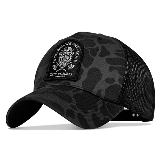 In The End, We Meet Again - Until Valhalla Patch Snapback Hat - One Revolver Surfboards