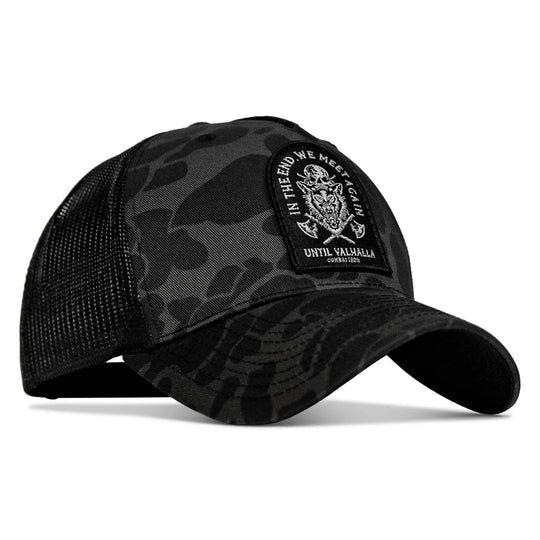 In The End, We Meet Again - Until Valhalla Patch Snapback Hat - One Revolver Surfboards