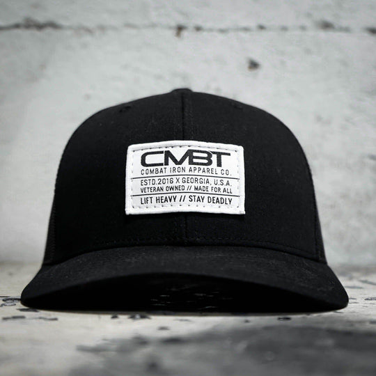 Branded CMBT White Labeled Snapback Hat - One Revolver Surfboards