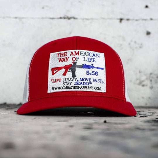 American Way Of Life White Patch Snapback Hat - One Revolver Surfboards