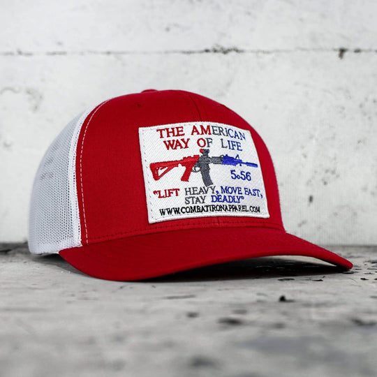 American Way Of Life White Patch Snapback Hat - One Revolver Surfboards