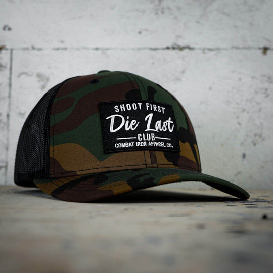 Shoot First. Die Last. Club Patch Snapback - One Revolver Surfboards