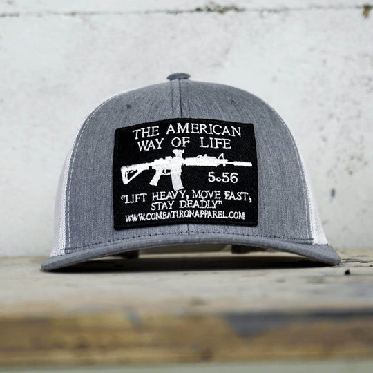 American Way Of Life 5.56 Black Patch Edition Mid-Profile Mesh Snapback - One Revolver Surfboards