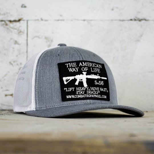 American Way Of Life 5.56 Black Patch Edition Mid-Profile Mesh Snapback - One Revolver Surfboards