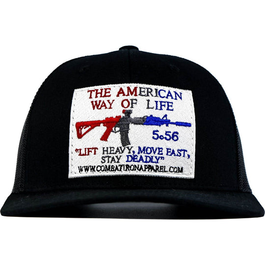American Way Of Life White Patch Snapback Hat - One Revolver Surfboards