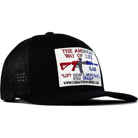 American Way Of Life White Patch Snapback Hat - One Revolver Surfboards