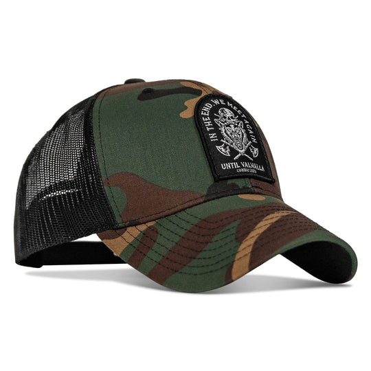 In The End, We Meet Again - Until Valhalla Patch Snapback Hat - One Revolver Surfboards
