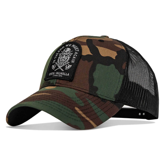 In The End, We Meet Again - Until Valhalla Patch Snapback Hat - One Revolver Surfboards