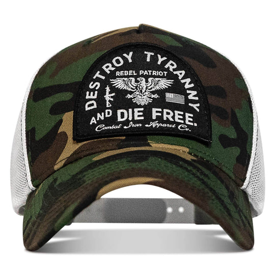 Destroy Tyranny and Die Free Patch Snapback - One Revolver Surfboards