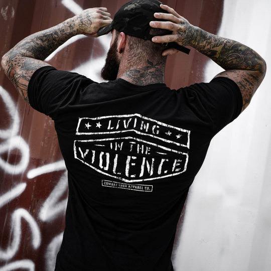 LIVING IN THE VIOLENCE MEN’S T-SHIRT - One Revolver Surfboards