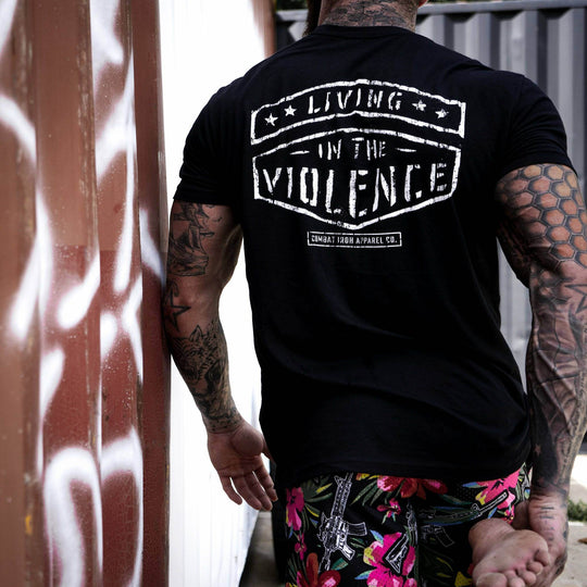 LIVING IN THE VIOLENCE MEN’S T-SHIRT - One Revolver Surfboards