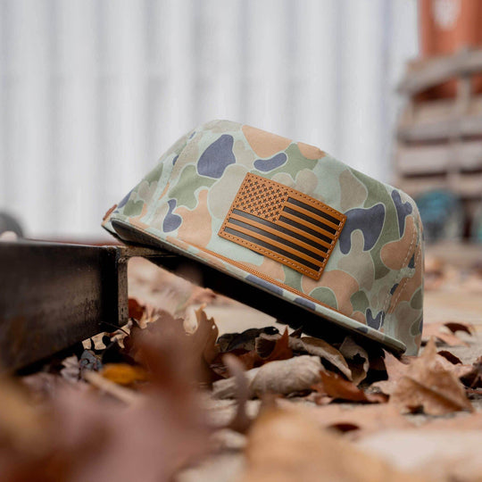 American Flag Leather Patch Crushable Rope Snapback Hat - One Revolver Surfboards