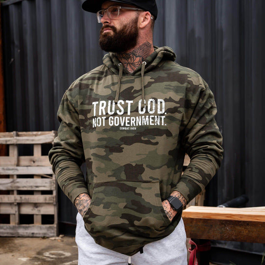 Trust God. Not Government. Men's Hoodie - One Revolver Surfboards