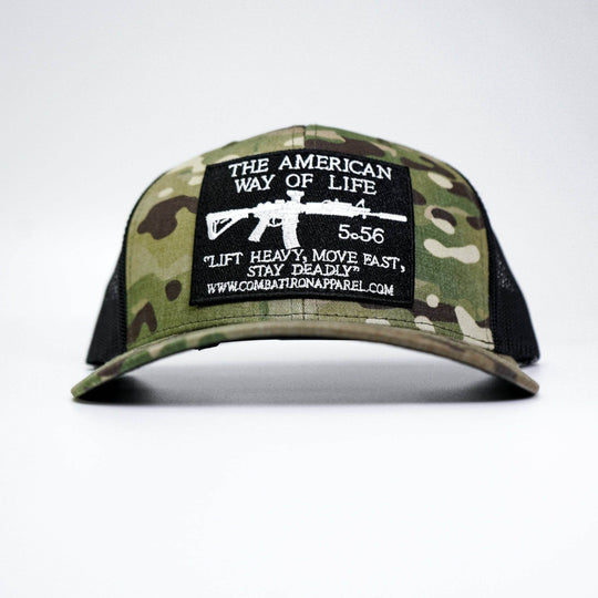 American Way Of Life 5.56 Black Patch Edition Mid-Profile Mesh Snapback - One Revolver Surfboards