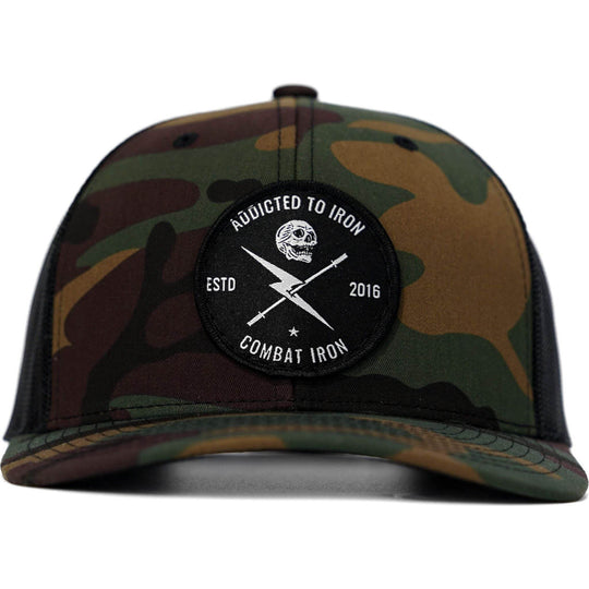 Addicted To Iron Patch Snapback Hat - One Revolver Surfboards