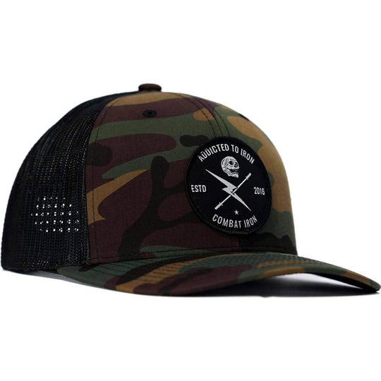 Addicted To Iron Patch Snapback Hat - One Revolver Surfboards