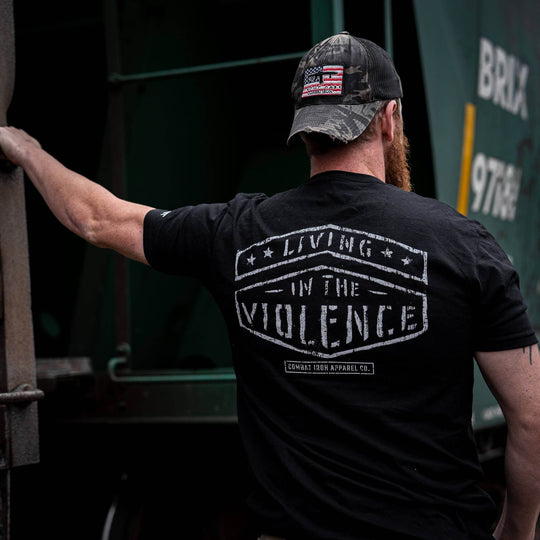 LIVING IN THE VIOLENCE MEN’S T-SHIRT - One Revolver Surfboards