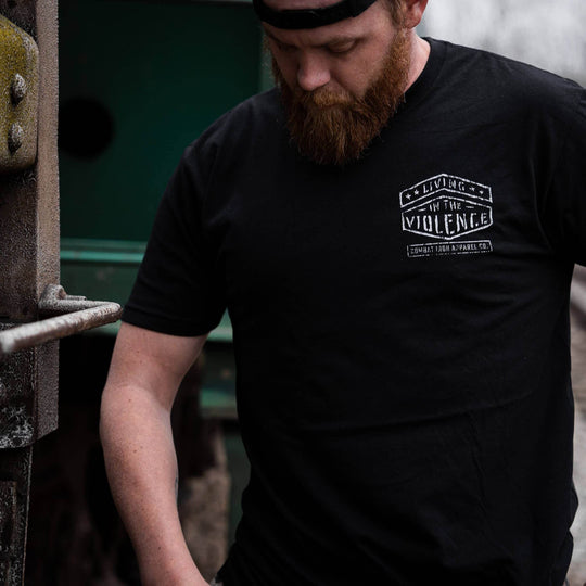LIVING IN THE VIOLENCE MEN’S T-SHIRT - One Revolver Surfboards