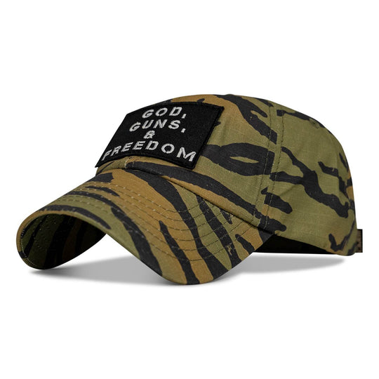 Ripstop God, Guns and Freedom Lifestyle Patch Low Profile Hat - One Revolver Surfboards
