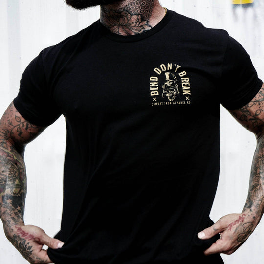 Bend Don't Break Barbell Skull Men's T-Shirt - One Revolver Surfboards