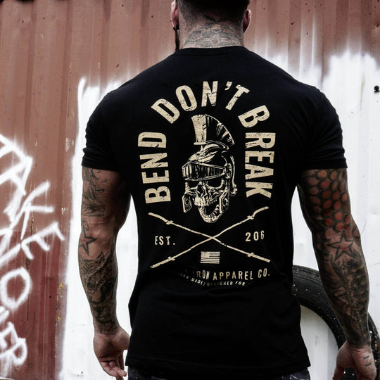 Bend Don't Break Barbell Skull Men's T-Shirt - One Revolver Surfboards