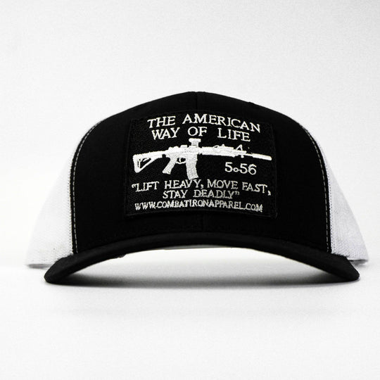 American Way Of Life 5.56 Black Patch Edition Mid-Profile Mesh Snapback - One Revolver Surfboards