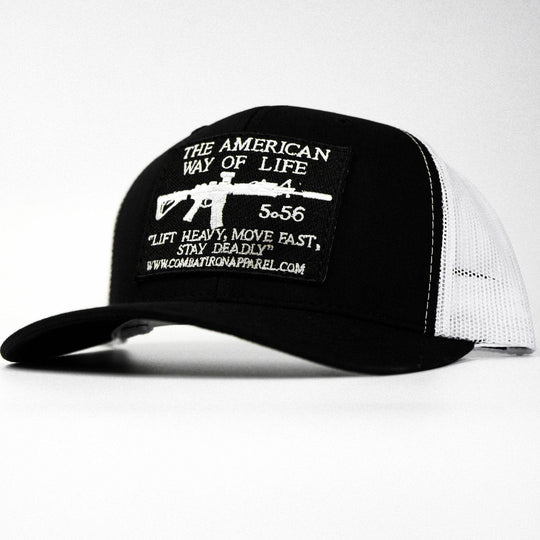American Way Of Life 5.56 Black Patch Edition Mid-Profile Mesh Snapback - One Revolver Surfboards
