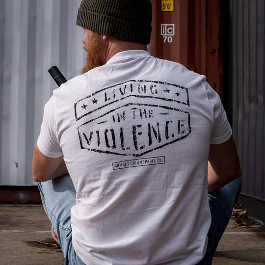 LIVING IN THE VIOLENCE MEN’S T-SHIRT - One Revolver Surfboards
