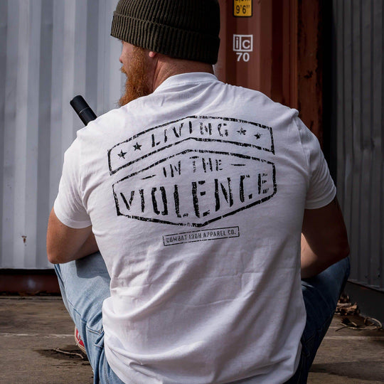 LIVING IN THE VIOLENCE MEN’S T-SHIRT - One Revolver Surfboards