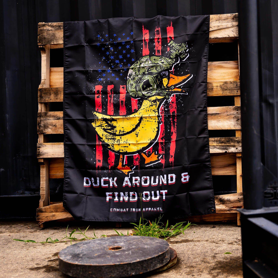 Duck Around & Find Out 3 X 4 Wall Flag - One Revolver Surfboards