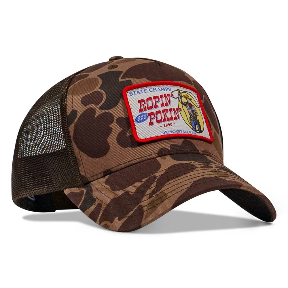Ropin' and Pokin' Dirty Cowboys Patch SnapBack Hat - One Revolver Surfboards