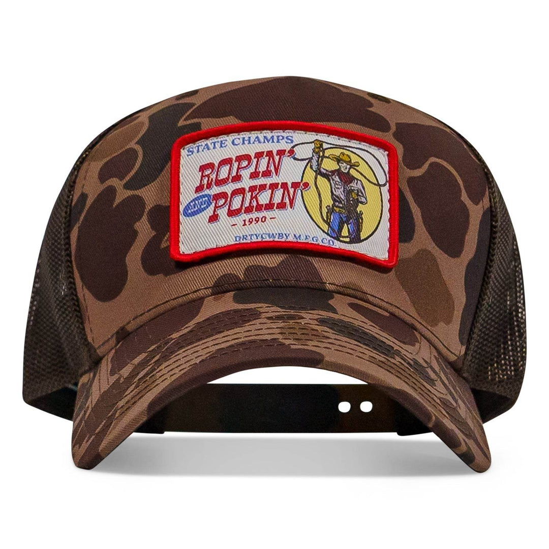 Ropin' and Pokin' Dirty Cowboys Patch SnapBack Hat - One Revolver Surfboards