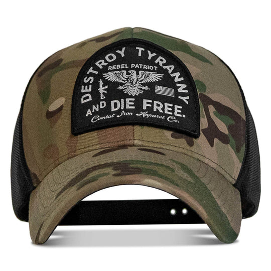 Destroy Tyranny and Die Free Patch Snapback - One Revolver Surfboards