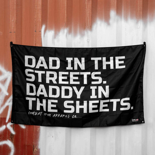 Dad In The Streets. Daddy In The Sheets. 3' x 5' Wall Flag - One Revolver Surfboards