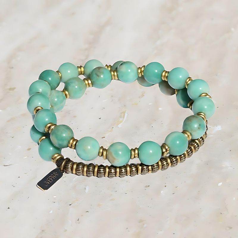 Chrysoprase Wrist Mala Bracelet - One Revolver Surfboards