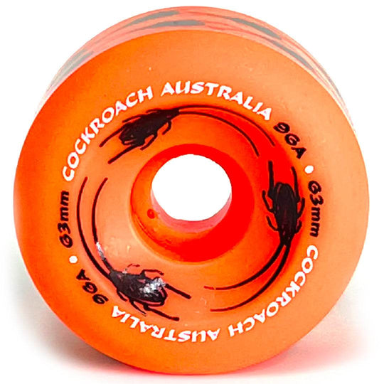 COCKROACH ORIGINAL ORANGE 63mm 96A SKATEBOARD WHEELS - One Revolver Surfboards
