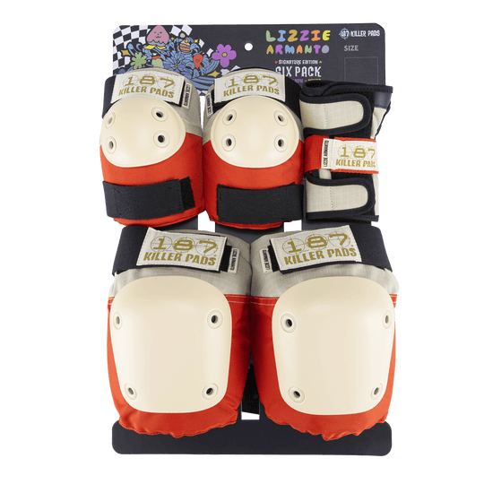 187 Killer Pads Lizzie Armanto Edition Six Pack Pad Set Wrist Guards / Elbow Pads / Knee Pads - One Revolver Surfboards