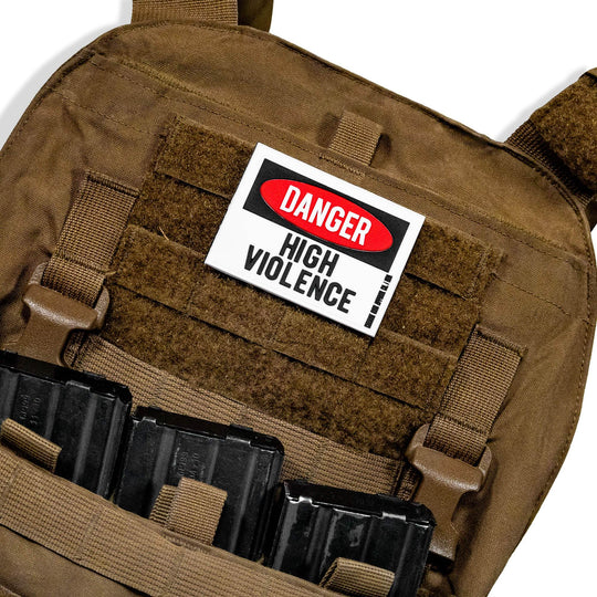 Danger High Violence Pvc Patch - One Revolver Surfboards